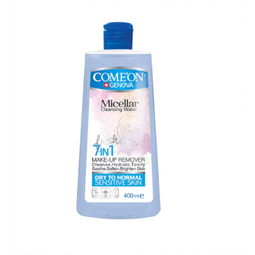 محلول میسلار واتر پاک کننده آرایش پوست معمولی تا خشک و حساس Comeon