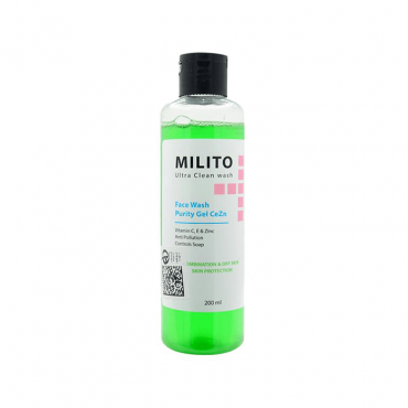 ژل شستشو صورت مناسب پوست مختلط تا خشک Milito