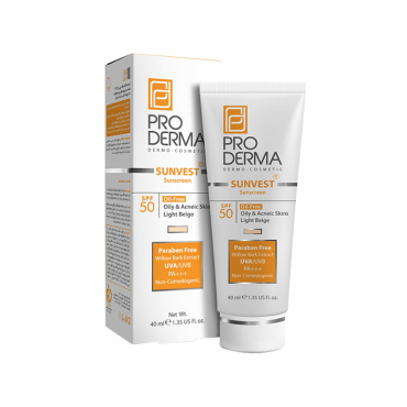 کرم ضد آفتاب فاقد چربی بژ روشن PRODERMA SPF50