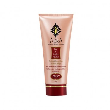 کرم ضد آفتاب مخصوص پوست‌های خشک و نرمال با Adra SPF50
