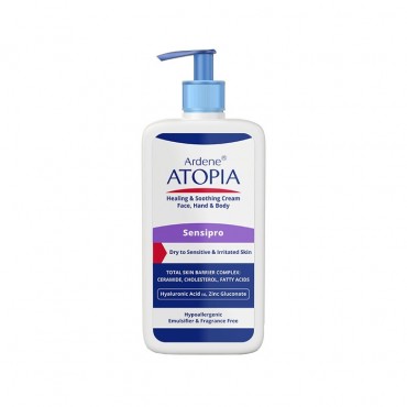 کرم پمپی مرطوب کننده و التیام بخش دست، صورت و بدن سنسی‌ پرو Ardene Atopia