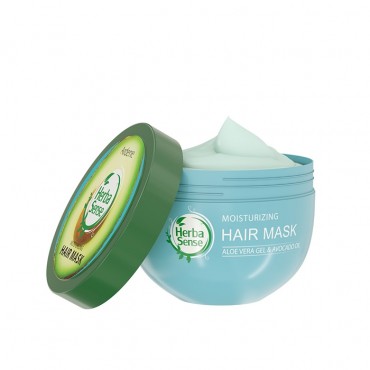 ماسک کراتینه و رطوبت رسان مو حاوی ژل آلوئه ورا و روغن آووکادو Ardene Herba Sense