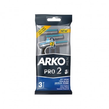 تیغ یکبار مصرف دو لبه صابون دار 3 عددی ARKO