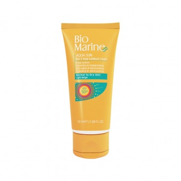 کرم ضد آفتاب رنگی 3 در 1 پوست خشک و معمولی آکوا سان BioMarine SPF50