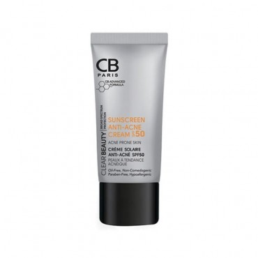 کرم ضد آفتاب و ضد جوش بی رنگ مناسب پوست مستعد آکنه CB SPF50