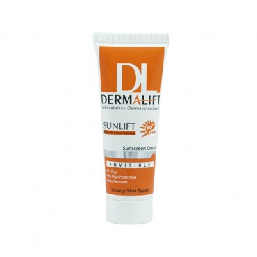 کرم ضد آفتاب بی رنگ فاقد چربی سانلیفت +Dermalift SPF50