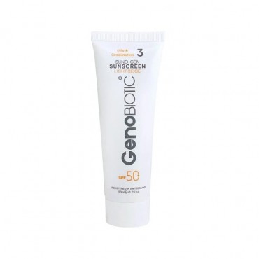 کرم ضد آفتاب مخصوص پوست چرب بژ روشن Geno Biotic