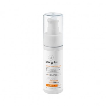 کرم ضد آفتاب بژ روشن مناسب پوست چرب و مستعد آکنه Margritte SPF30