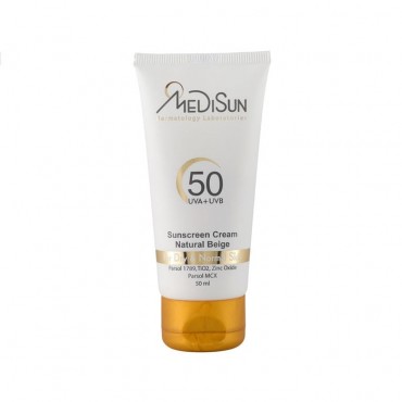 کرم ضد آفتاب رنگی مناسب پوست معمولی و خشک Medisun SPF50