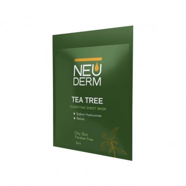 ماسک صورت ورقه ای شفاف کننده درخت چای NEUDERM