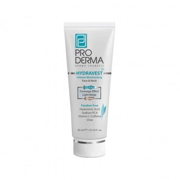 کرم مرطوب کننده قوی رنگی مناسب پوست صورت و گردن PRODERMA