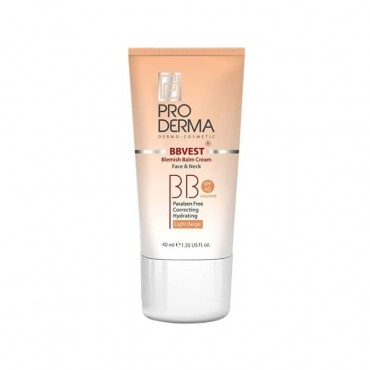 بی بی كرم بژ روشن پوشاننده و مرطوب کننده صورت مناسب پوست چرب PRODERMA SPF40