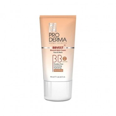 بی بی كرم بژ طبیعی پوشاننده و مرطوب کننده صورت مناسب پوست چرب PRODERMA SPF40