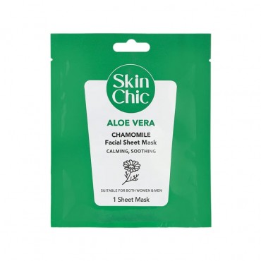 ماسک صورت ورقه ای آلوئه ورا و بابونه Skin Chic
