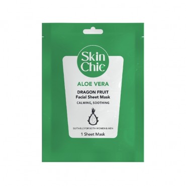 ماسک صورت ورقه ای آلوئه ورا و عصاره دراگون Skin Chic