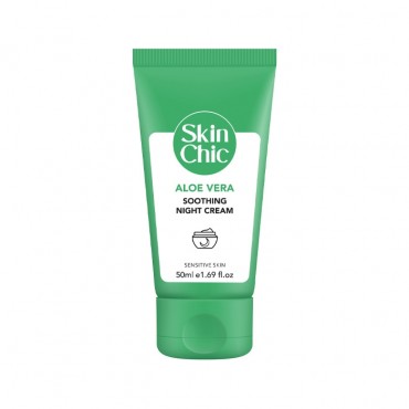 کرم شب التیام بخش آلوئه ورا مناسب پوست حساس Skin Chic