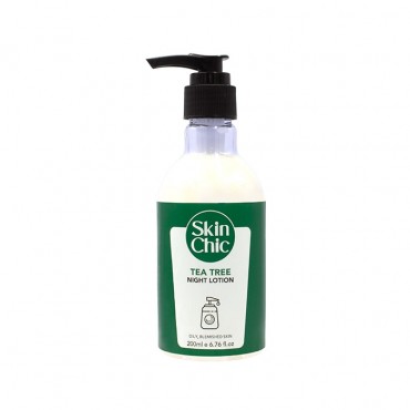 لوسیون بدن شب عصاره درخت چای مناسب پوست چرب Skin Chic
