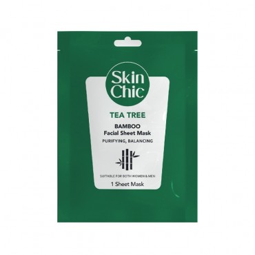 ماسک صورت ورقه ای درخت چای و عصاره بامبو Skin Chic
