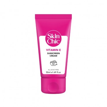 کرم ضد آفتاب حاوی ویتامین Skin Chic SPF50 E