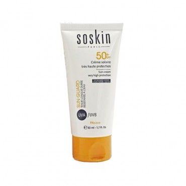 کرم ضد آفتاب با محافظت بسیار بالا Soskin SPF50