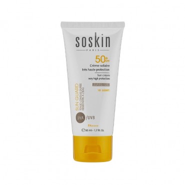 کرم ضد آفتاب رنگی با محافظت بسیار بالا SOSKIN SPF50