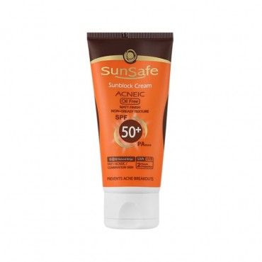 کرم ضد آفتاب فاقد چربی بژ طبیعی SunSafe SPF50