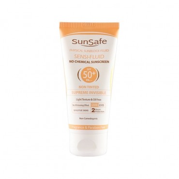 فلوئید ضد آفتاب فاقد چربی بی رنگ SunSafe SPF50