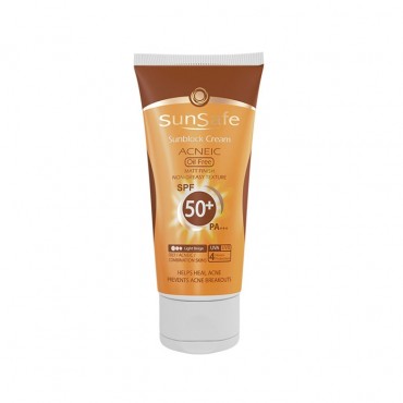 کرم ضد آفتاب فاقد چربی بژ طبیعی SunSafe SPF50