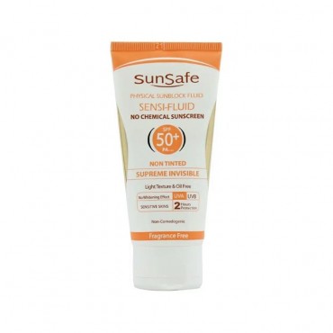 فلوئید ضد آفتاب فیزیکی مناسب پوست حساس SunSafe SPF50