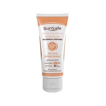 فلوئید ضد آفتاب فیزیکال مناسب پوست حساس SunSafe SPF50