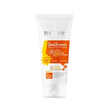 کرم ضد آفتاب بی رنگ مناسب انواع پوست با TOPSHOP SPF50