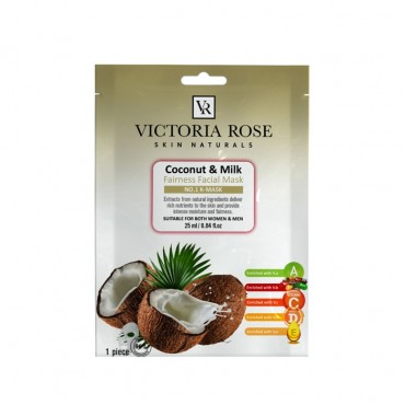 ماسک ورقه ای صورت شیر و نارگیل VICTORIA ROSE