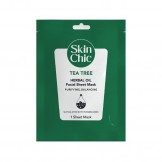 ماسک صورت ورقه ای درخت چای و روغن گیاهی Skin Chic