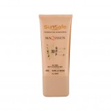 ضد آفتاب کرم پودری و پرایمری بژ وانیلی مکیسان Sunsafe SPF50
