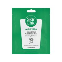 ماسک صورت ورقه ای آلوئه ورا و بابونه Skin Chic