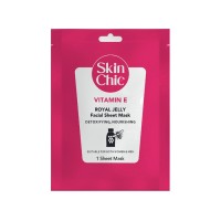 ماسک صورت ورقه ای ویتامین E و ژل رویال Skin Chic
